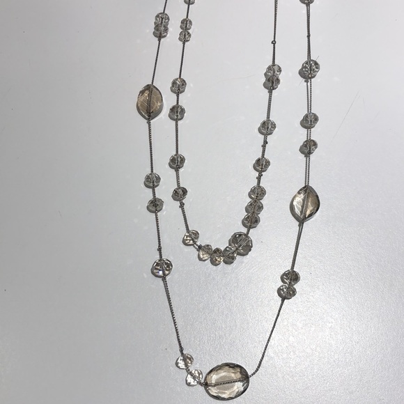 Beaded Layered Two Strand Long Necklace - Picture 3 of 7